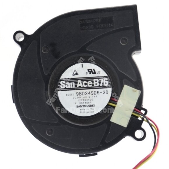 Sanyo Denki 9BD24SD6-20 DC 24V 0.14A 2 Wires / 3 Wires Blower Cooling Fan