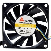 Y.S.TECH FD127010LB-H DC 12V 0.15A 3 Wires Brushless Axial Cooling Fan