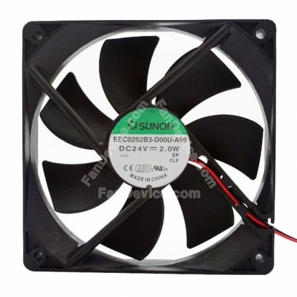Sunon EEC0252B3-D00U-A99 DC 24V 2.0W 2 Wires Axial Cooling Fan