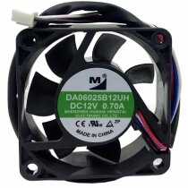 YM DA06025B12UH DC 12V 0.70A 2 Wires / 3 Wires / 4 Wires Axial Cooling Fan