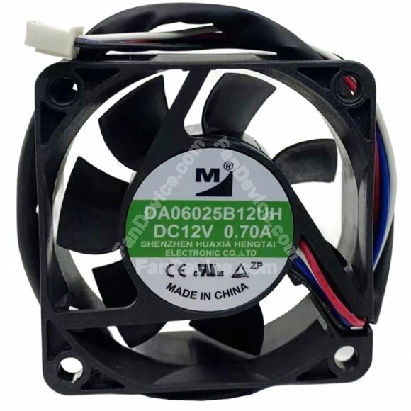 YM DA06025B12UH DC 12V 0.70A 2 Wires / 3 Wires / 4 Wires Axial Cooling Fan