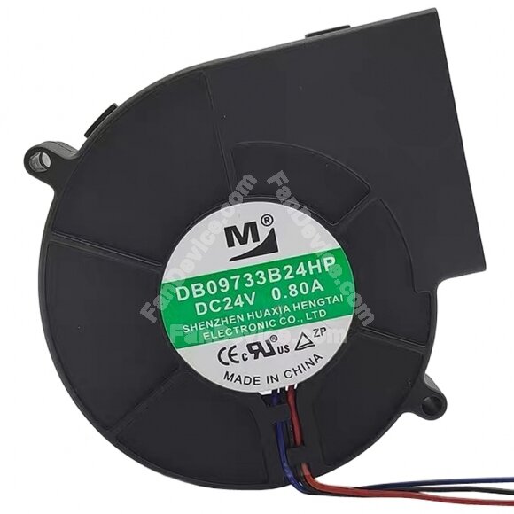 YM DB09733B24HP DC 24V 0.80A 3 Wires Blower Cooling Fan