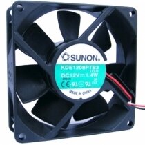 SUNON KDE1208PTB3 DC 12V 1.4W 2 Wires Axial Cooling Fan