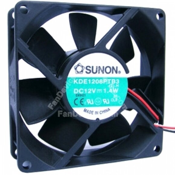 SUNON KDE1208PTB3 DC 12V 1.4W 2 Wires Axial Cooling Fan