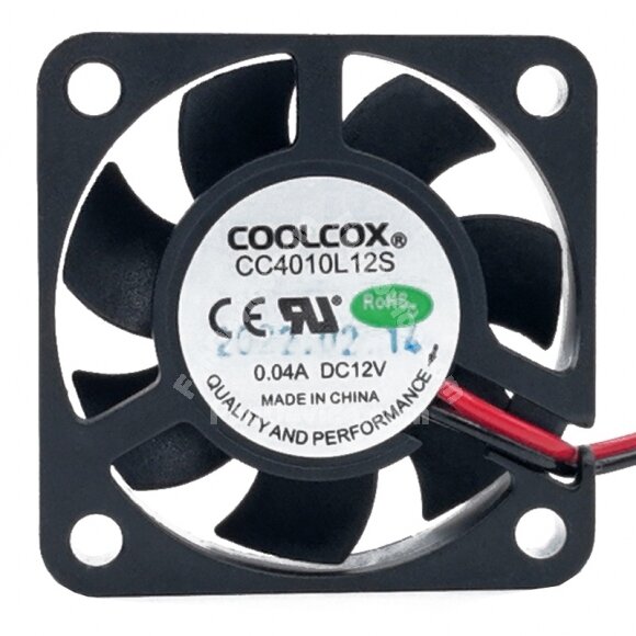 COOLCOX CC4010L12S DC 12V 0.04A 4010 Axial Cooling Fan