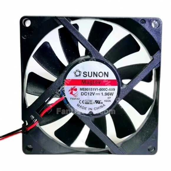 SUNON ME80151V1-000C-A99 DC 12V 1.96W 2 Wires Axial Cooling Fan