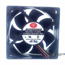 SuperRed CHD6012EB-AH(RE) DC 12V 0.30A 2 Wires / 3 Wires / 4 Wires Axial Cooling Fan