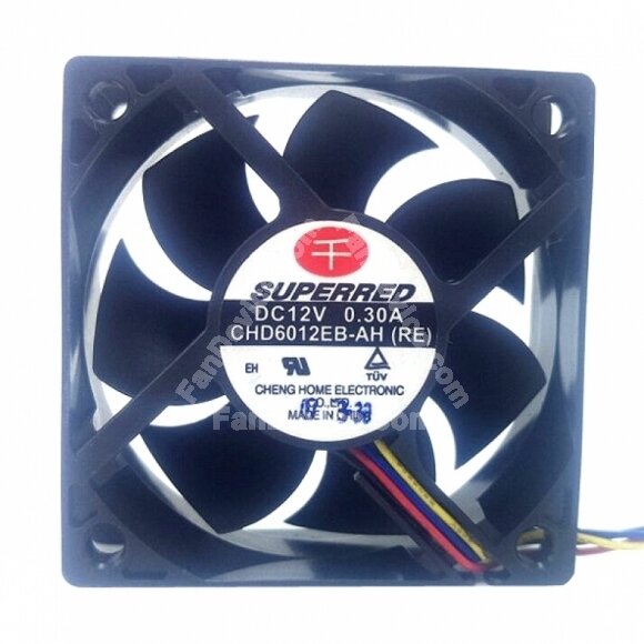 SuperRed CHD6012EB-AH(RE) DC 12V 0.30A 2 Wires / 3 Wires / 4 Wires Axial Cooling Fan