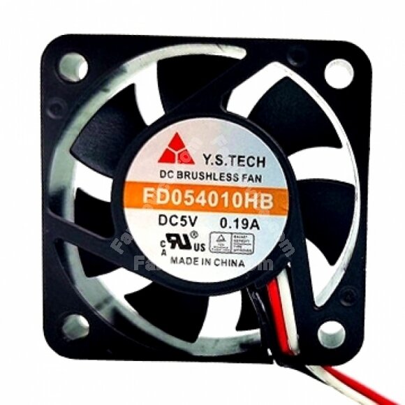 Y.S.TECH FD054010HB DC 5V 0.19A 2 Wires / 3 Wires Axial Cooling Fan