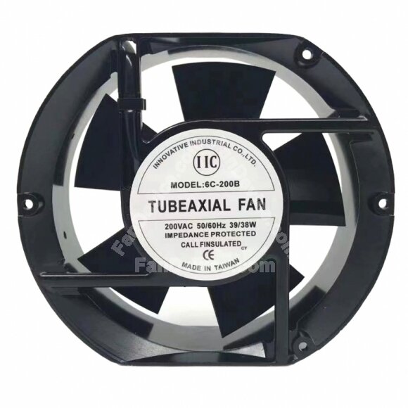 IIC 6C-200B AC 200V 39/38W 17251 Impedance Protected Axial Cooling Fan