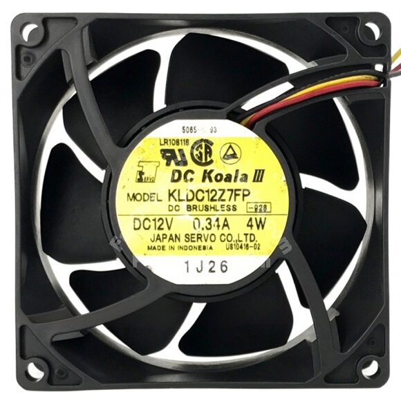 Servo KLDC12Z7FP 12V 0.34A 4W 2 / 3 Wires Axial Fan