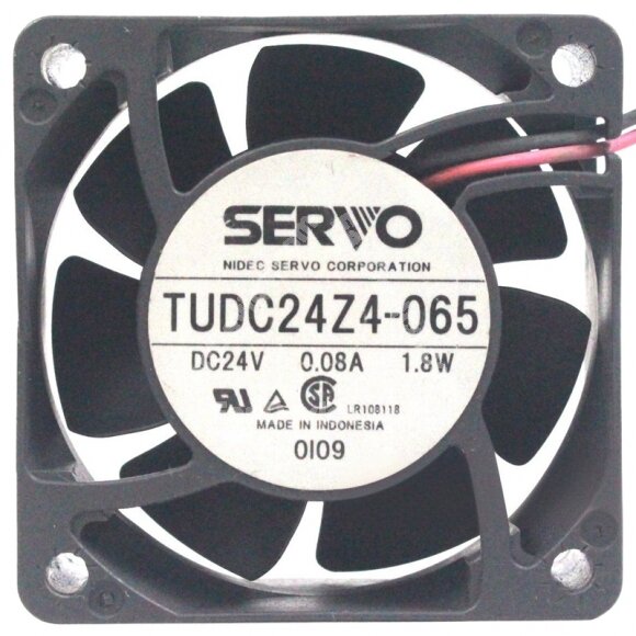Servo TUDC24Z4-065 DC 24V 0.08A 1.8W 2 Wires 6025 Axial Cooling Fan