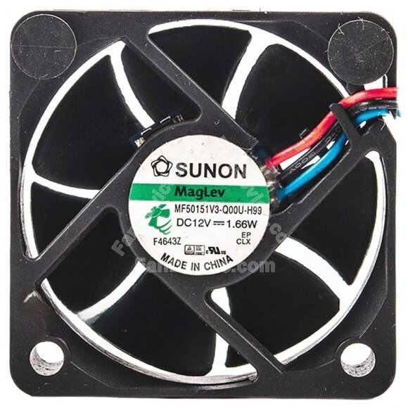 Sunon EF50151V3-Q00U-H99 12V 1.66W 2 / 3 Wires Axial Fan