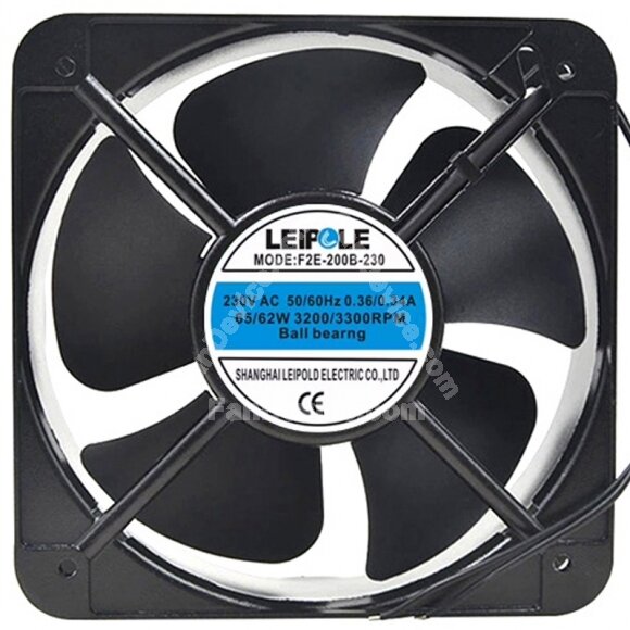 LEIPOLE F2E-200B-230 AC 230V 0.36/0.34A 65/62W Ball Bearing Axial Fan