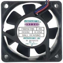 MECHATRONICS F6025E24B RS DC 24V 0.125A 2 Wires Ball Bearing Axial Fan