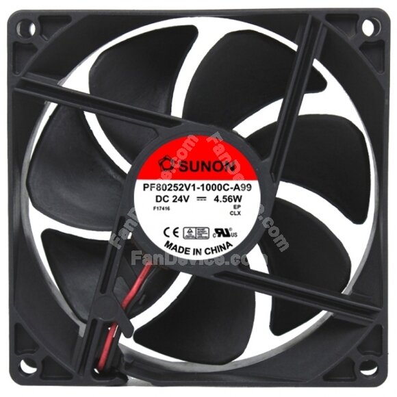 Sunon PF80252V1-1000C-A99 24V 4.56W 2 Wires Axial Fan