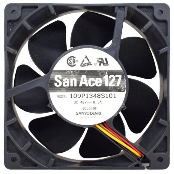 Sanyo 109P1348S101 48V 0.3A 3 Wires Axial Fan