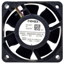 NMB 06025SS-24Q-AL 24V 0.17A 3 Wires Axial Cooling Fan