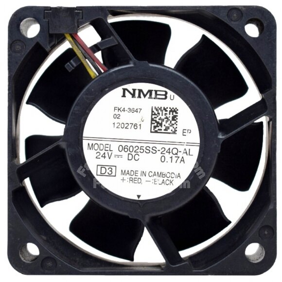 NMB 06025SS-24Q-AL 24V 0.17A 3 Wires Axial Cooling Fan