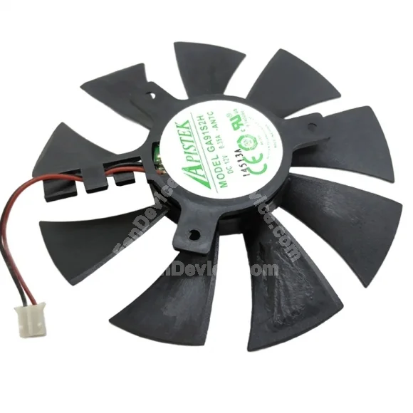 APISTEK GA91S2H 12V 0.35A 2 Wires Axial Cooling Fan