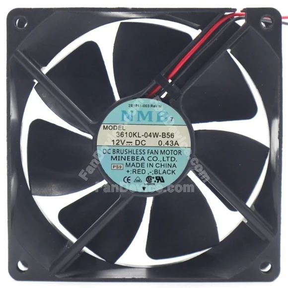 NMB 3610KL-04W-B56 12V 0.43A 2 / 3 Wires Cooling Fan