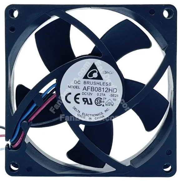 Delta AFB0812HD 12V 0.27A 3 Wires Axial Cooling Fan