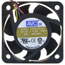 AVC DA04015B12U 12V 0.75A Ball Bearing Axial Cooling Fan
