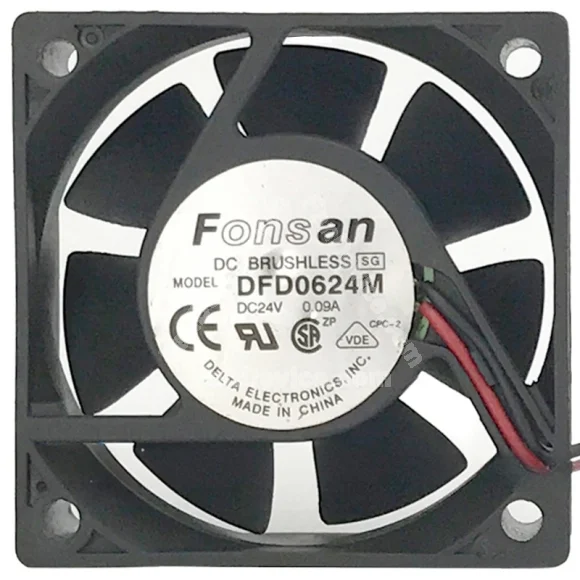 Fonsan DFD0624M 24V 0.09A 2 Wires DC Brushless Cooling Fan
