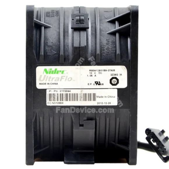 Nidec R80W12BS1B9-07A05 12V 1.06A Axial Cooling Fan