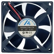 MH MH8025H12S 12V 0.25A 2 Wires Axial Cooling Fan