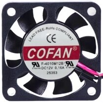 COFAN F-4010M12B 12V 0.16A 2 / 3 Wires Axial Cooling Fan