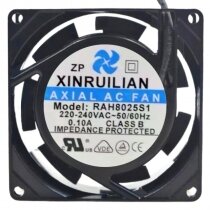 XINRUILIAN RAH8025S1 220-240V 0.10A 2 Wires Cooling Fan