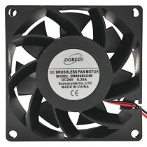 DOREEN DE8038U24B 24V 0.20A 2 Wires Axial Cooling Fan