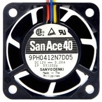 Sanyo 9PH0412N7D05 12V 0.26A 3 Wires Axial Cooling Fan