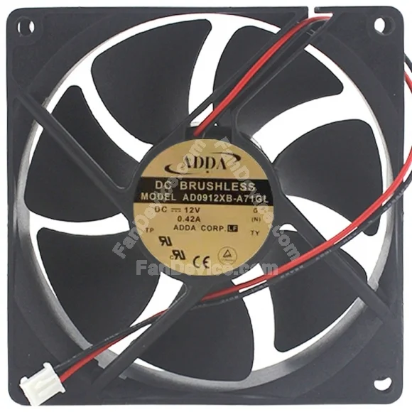 ADDA AD0912XB-A71GL 12V 0.42A 2 Wires Axial Cooling Fan
