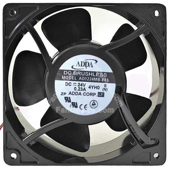 ADDA AD1224MB-F51 24V 0.23A 2 Wires Axial Cooling Fan