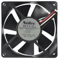 Nidec D08T-24TS4 01 24V 0.22Amp 3 Wires Axial Cooling Fan