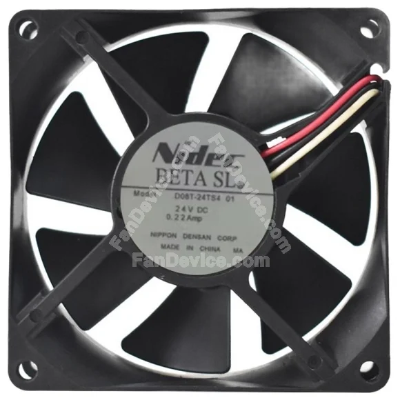 Nidec D08T-24TS4 01 24V 0.22Amp 3 Wires Axial Cooling Fan