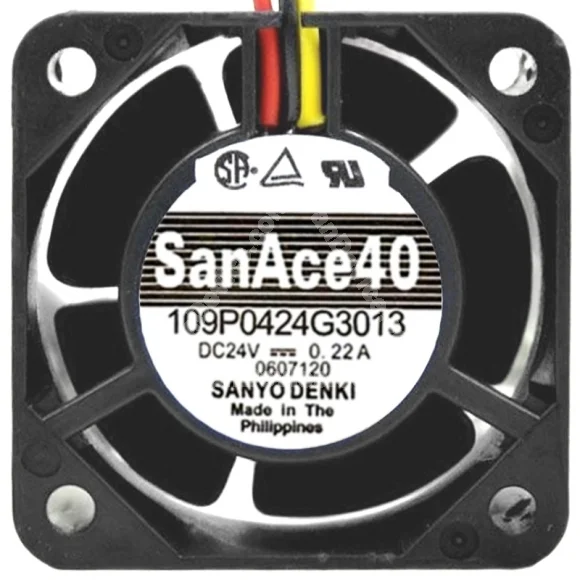 Sanyo 109P0424G3013 24V 0.22A 3 Wires Axial Cooling Fan