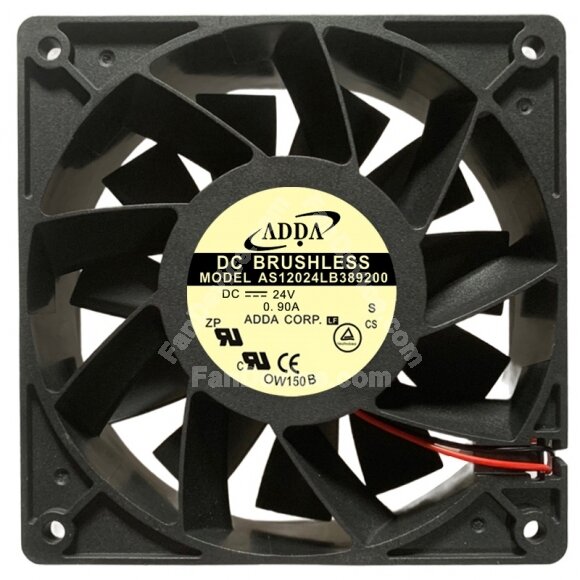 ADDA AS12024LB389200 24V 0.90A 2 / 3 / 4 Wires Cooling Fan