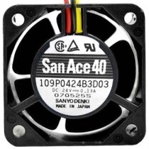 Sanyo 109P0424B3D03 24V 0.13A 3 Wires Axial Cooling Fan