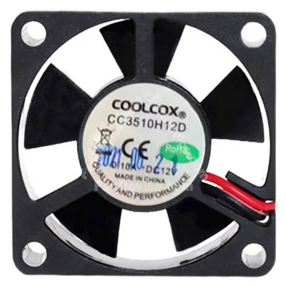 COOLCOX CC3510H12D 12V 0.10A 2 Wires Axial Cooling Fan
