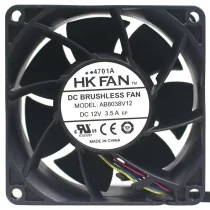 HK FAN AB8038V12 12V 3.5A 4 Wires PWM Axial Cooling Fan