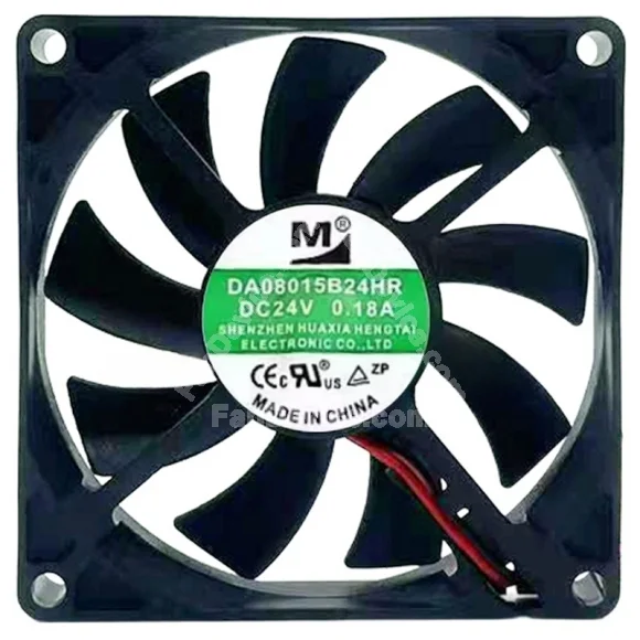 YM DA08015B24HR 24V 0.18A 2 / 3 Wires Axial Cooling Fan