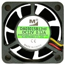 YM DA03015B12HF 12V 0.12A 3 Wires Axial Cooling Fan