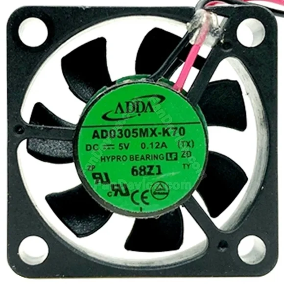 ADDA AD0305MX-K70 5V 0.12A 2 Wires HYPRO Bearing Cooling Fan