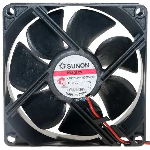 Sunon HA80251V4-000C-999 DC 12V 0.8W 2 Wires Axial Cooling Fan
