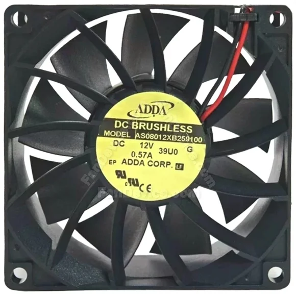 ADDA AS08012XB259100 12V 0.57A DC Brushless 2 Wires Axial Cooling Fan
