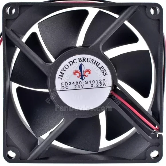 JMYO FD2480-S1012E 24V 0.22A DC Brushless 2 Wires Axial Cooling Fan