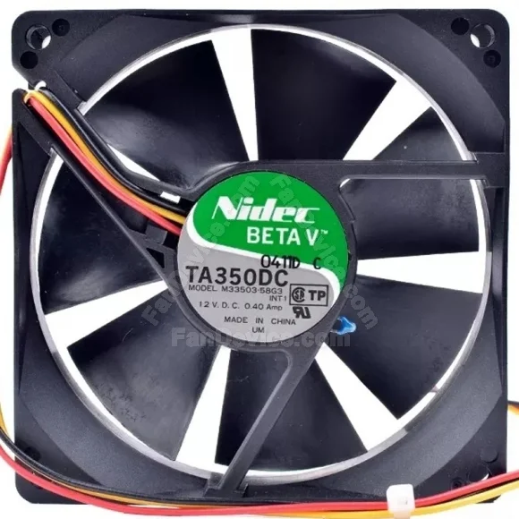 Nidec M33503-58G3 DC 12V 0.40Amp 3 Wires Axial Cooling Fan